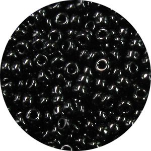 3/0 Japanese Seed Bead Opaque Black 401