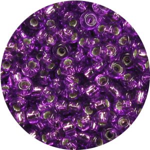 3/0 Japanese Seed Bead Silver Lined Bright Violet Dyed 26