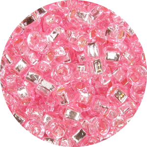 3/0 Japanese Seed Bead Silver Lined Light Hot Pink *Dyed 22A