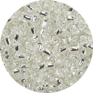 3/0 Japanese Seed Bead Silver Lined Crystal 1