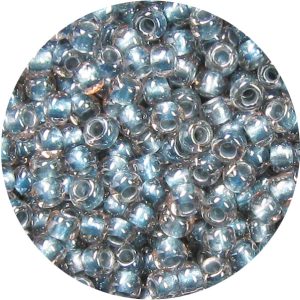 3/0 Japanese Seed Bead Metallic Blue Lined Light Rose 377E