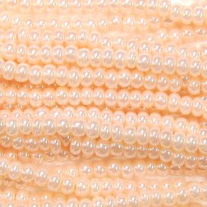 6/0 Czech Seed Bead, Ceylon Light Salmon