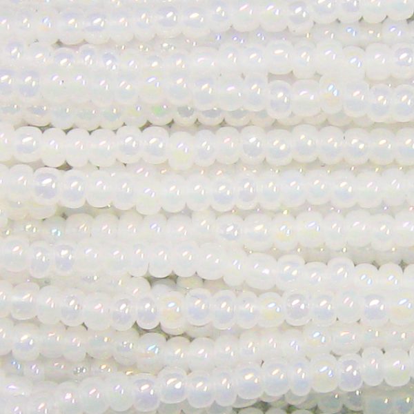 6/0 Czech Seed Bead, Ceylon White AB