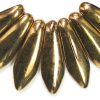 5x16mm Dagger Beads, Metallic Bronze