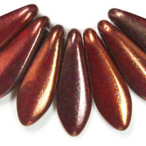 5x16mm Dagger Beads, Copper Iris