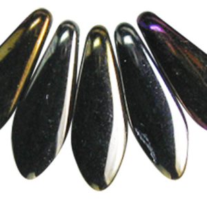5x16mm Dagger Beads, Brown Iris