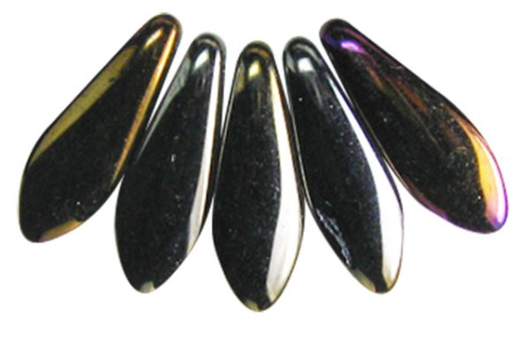 5x16mm Dagger Beads, Brown Iris