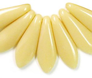 5x16mm Dagger Beads, Opaque Beige