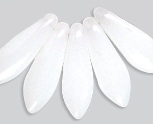 5x16mm Dagger Beads, White Opal