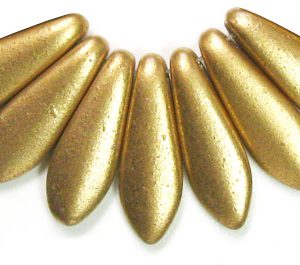 5x16mm Dagger Beads, Light Gold Supra