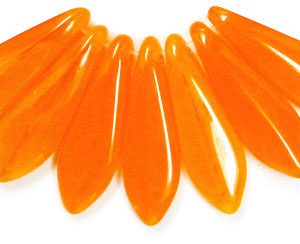 5x16mm Dagger Beads, Orange Opal