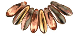 3x11mm Small Dagger Beads, Crystal Apollo