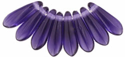 3x11mm Small Dagger Beads, Tanzanite