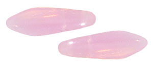 5x16mm Two-Hole Dagger Beads, Rose Opal