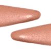 5x16mm Two-Hole Dagger Beads, Metallic Light Copper Supra