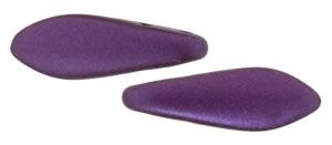 5x16mm Two-Hole Dagger Beads, Royal Purple Supra Pearl