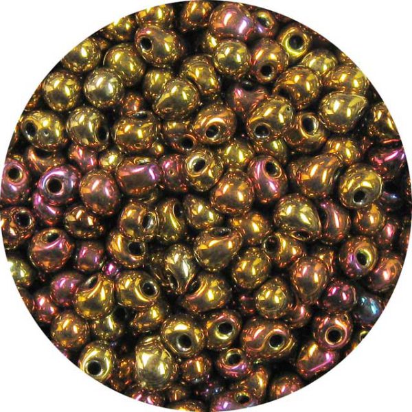 3.4mm  Miyuki Drops Metallic Rosy Gold AB 462D
