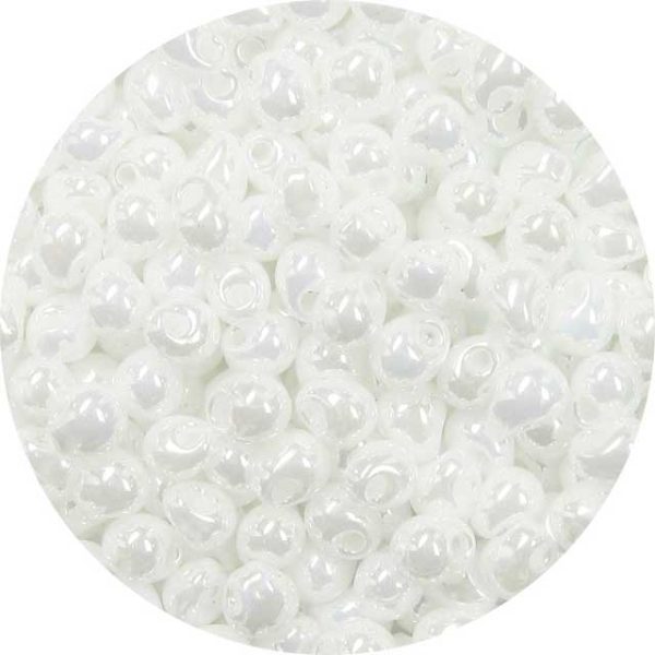 3.4mm  Miyuki Drops White Luster 420