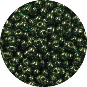 3.4mm  Miyuki Drops Gold Luster Kelly Green 306