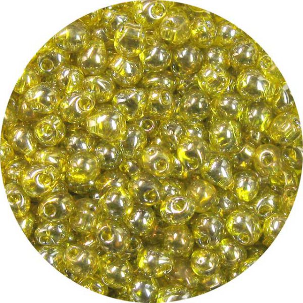 3.4mm  Miyuki Drops Gold Luster Olivine 318J