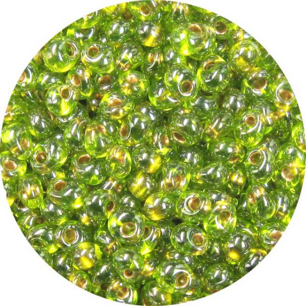 3.4mm  Miyuki Drops Copper Lined Olivine 378B