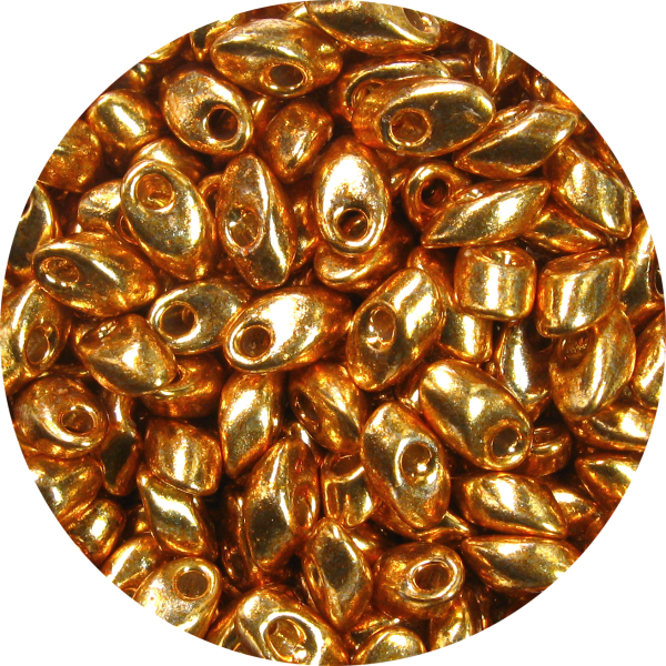 4X7mm Miyuki Magatama Beads Metallic Gold Duracoat D4203