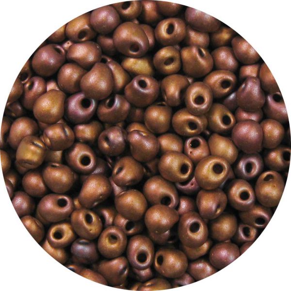 3.4mm  Miyuki Drops Matte Metallic Reddish Bronze AB F462N