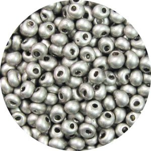 3.4mm  Miyuki Drops Matte Metallic Antique Silver F451D