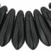 3x11mm Small Dagger Beads, Opaque Black