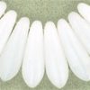 3x11mm Small Dagger Beads, White Opal