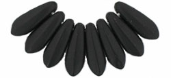 3x11mm Small Dagger Beads, Frosted Black