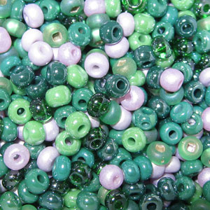 6/0 Czech Seed Bead, Lilac Sage Mix