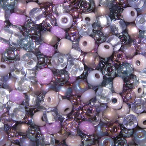 6/0 Czech Seed Bead, Renaissance Aubergine Mix