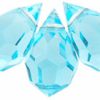 10X6mm Czech Machine Cut Crystal Drop - Aqua Blue Beads