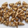 5x8mm Preciosa Small Spikes, Matte Silky Light Gold