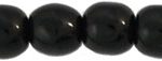 4mm Czech Pressed Glass Round Druk Beads - Opaque Black
