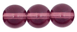 8mm Czech Pressed Glass Round Druk Beads-Amethyst Purple