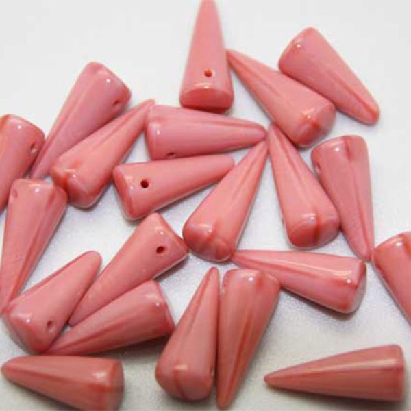 7x17mm Precosia Large Spikes, Opaque Pink