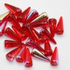 7x17mm Preciosa Large Spikes, Ruby AB