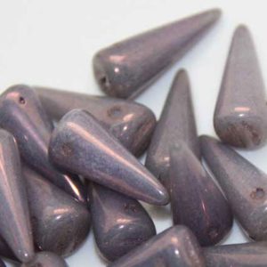 7x17mm Preciosa Large Spikes, Chalk Purple Lumi