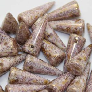 7x17mm Precosia Large Spikes, Opaque Bronze Pinkish Picasso