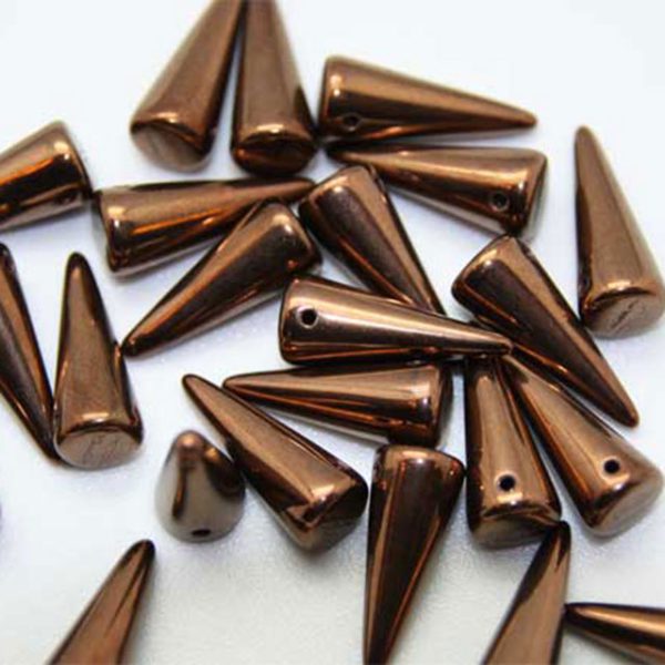 7x17mm Preciosa Large Spikes, Dark Bronze