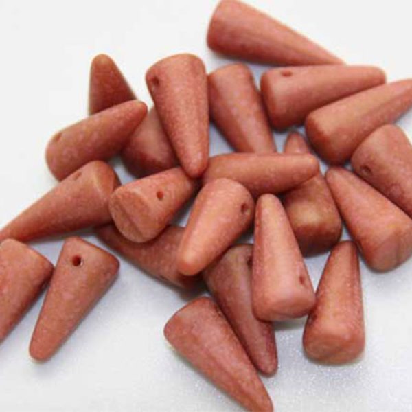 7x17mm Precosia Large Spikes, Matte Coral Pink Celsian