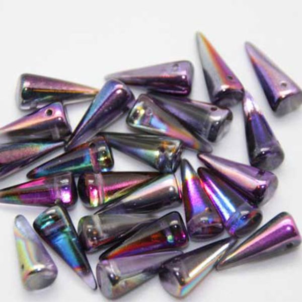 7x17mm Preciosa Large Spikes, Lilac Magic