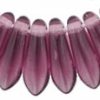 3x11mm Czech Pressed Glass Mini Dagger Beads-Amethyst