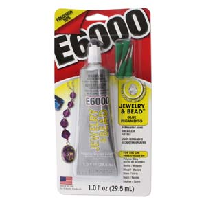 E-6000 Clear Glue with 4 Tips, 1 ounce tube