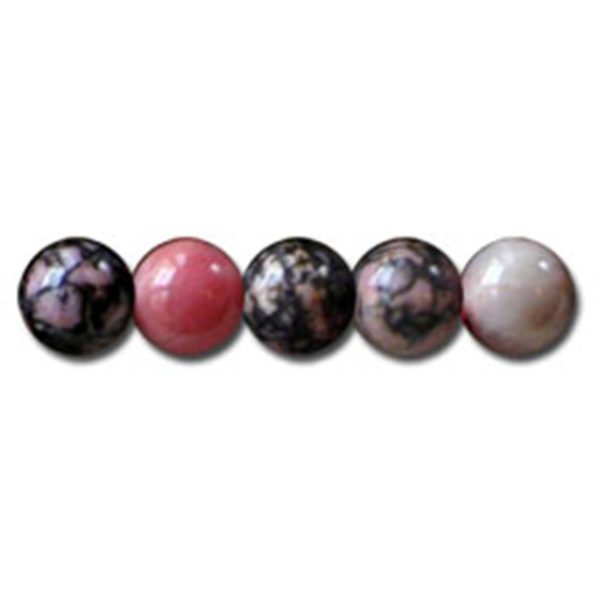 4mm Semi-Precious Rhodonite, 16" strand