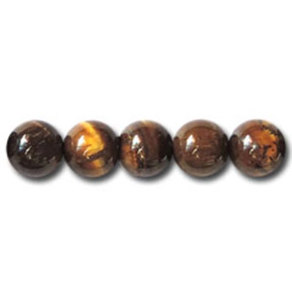 4mm Semi-Precious Tiger Eye, 16" strand