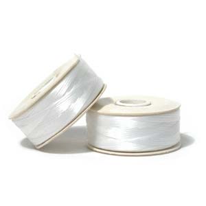 Size 00 Nymo Beading Thread White, Ultra Thin, 110 yd bobbin – Garden of  Beadin