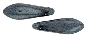 5x16mm Two-Hole Dagger Beads, Hematite
